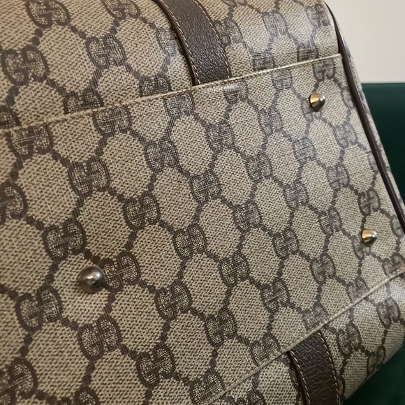 1980s Gucci GG Supreme Boston Speedy Carryall Handbag - Picture 14 of 16